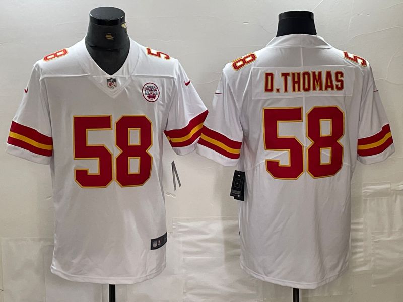 Men Kansas City Chiefs #58 D.Thomas White 2024 Nike Vapor Untouchable Limited NFL Jersey->los angeles dodgers->MLB Jersey